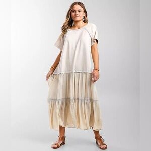 Free people sun fade midi dress size large